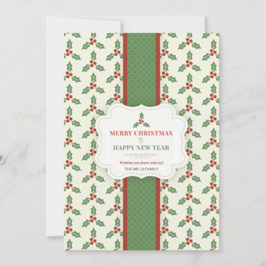 Carte de vœux de Noël festive (Devant)
