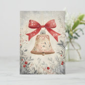 Carte de voeux de Noël Festive Bell de Noël (Debout devant)
