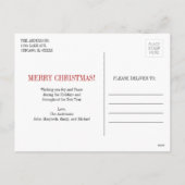 Carte de vœux de Noël festive écriture nostalgique (Dos)