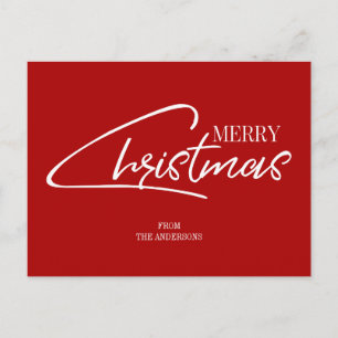 Carte de vœux de Noël festive écriture nostalgique