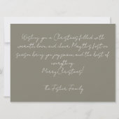 Carte de voeux de Noël Festive et élégante (Dos)