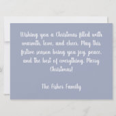 Carte de voeux de Noël Festive et élégante (Dos)