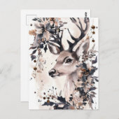 Carte de vœux de Noël festive et élégante (Devant / Derrière)