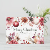 Carte de voeux de Noël Festive et élégante (Debout devant)