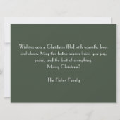 Carte de voeux de Noël Festive et élégante (Dos)