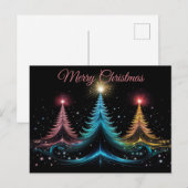 Carte de vœux de Noël festive et élégante (Devant / Derrière)