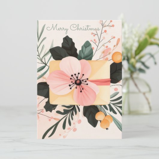 Carte de voeux de Noël Festive et élégante (Debout devant)