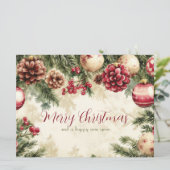 Carte de voeux de Noël Festive et élégante (Debout devant)