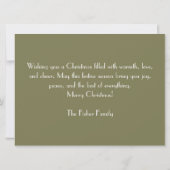 Carte de voeux de Noël Festive et élégante (Dos)