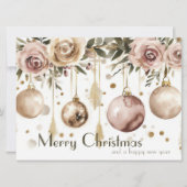 Carte de voeux de Noël Festive et élégante (Devant)