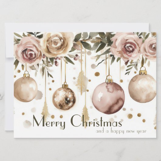 Carte de voeux de Noël Festive et élégante (Devant)