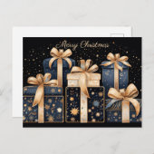 Carte de voeux de Noël Festive et élégante (Devant / Derrière)