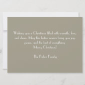 Carte de voeux de Noël Festive et élégante (Dos)