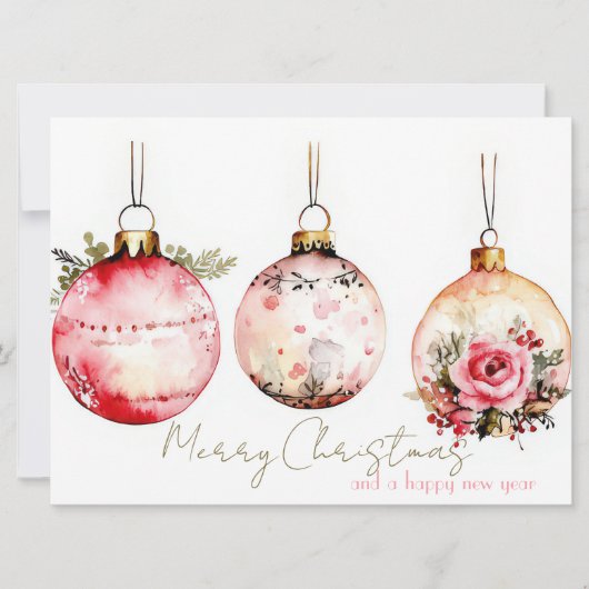 Carte de voeux de Noël Festive et élégante (Devant)