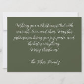 Carte de voeux de Noël Festive et élégante (Dos)