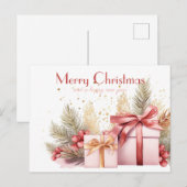 Carte de voeux de Noël Festive et élégante (Devant / Derrière)