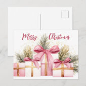 Carte de voeux de Noël Festive et élégante (Devant / Derrière)