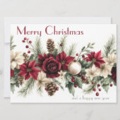 Carte de voeux de Noël Festive et élégante (Devant)