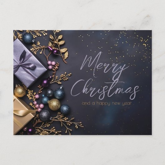 Carte de voeux de Noël Festive et élégante (Devant)