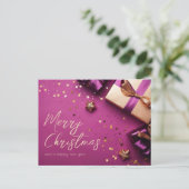 Carte de voeux de Noël Festive et élégante (Debout devant)