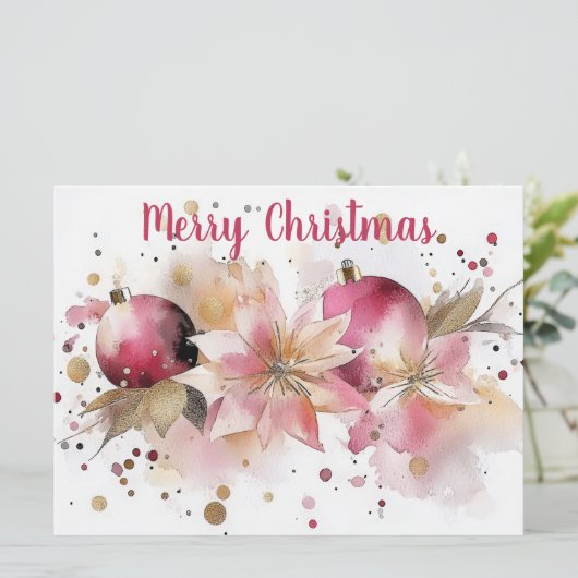 Carte de voeux de Noël Festive et élégante (Debout devant)