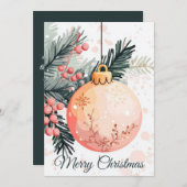 Carte de voeux de Noël festive et festive (Devant / Derrière)