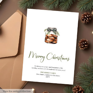 Carte de vœux de Noël festive neutre à l'aquarelle