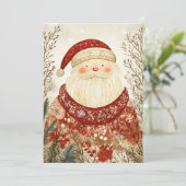 Carte de voeux de Noël Festive Santa Claus (Debout devant)