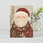 Carte de voeux de Noël Festive Santa Claus (Debout devant)