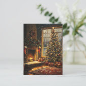 Carte de vœux de Noël festive scène de Noël cosy (Debout devant)