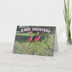 Carte de voeux de Noël Flamant rose magnifique
