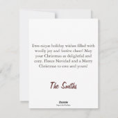 Carte de voeux de Noël Fleece Navidad (Dos)