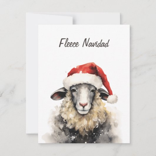 Carte de voeux de Noël Fleece Navidad (Devant)