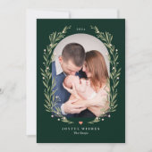 Carte de vœux de Noël Floral Bliss (Devant)