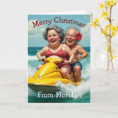 Carte de voeux de Noël Floride (Fleur jaune)