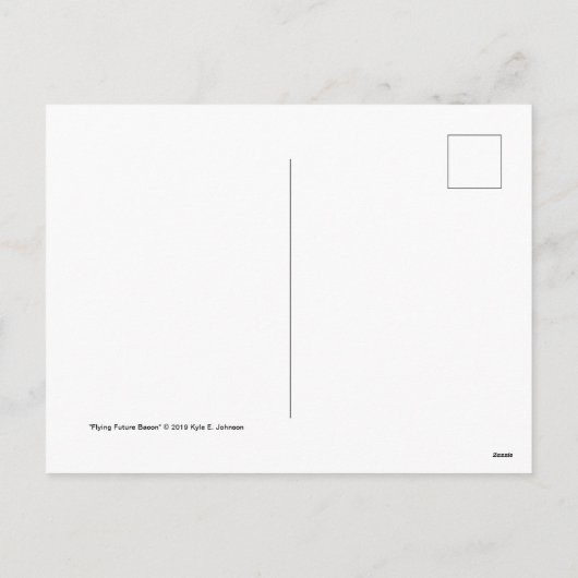 Carte de vœux de Noël "Flying Future Bacon" (Dos)