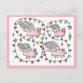 Carte de vœux de Noël "Flying Future Bacon" (Devant)