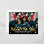 Carte de vœux de Noël FOIL Joyeux Aménagement (Recto/Verso)