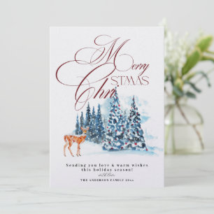 Carte de vœux de Noël Forestière Joyeux Noël