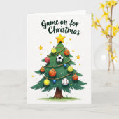 Carte de vœux de Noël Game On (Fleur jaune)