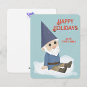 Carte de vœux de Noël Gnome Pelucheux (Devant / Derrière)