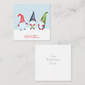 Carte de vœux de Noël Gnomes Gnoel (Devant / Derrière)