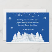 Carte de vœux de Noël Gnomes Jour enneigé (Dos)