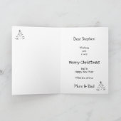 Carte de voeux de Noël Gold personnalisée (Intérieur)