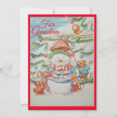 Carte de voeux de Noël grand-mère (Devant)