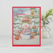 Carte de voeux de Noël grand-mère (Debout devant)