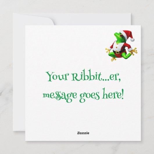 Carte de vœux de Noël grenouille joyeuse (Dos)