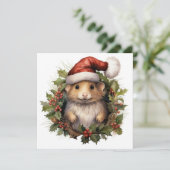 Carte de voeux de Noël Hamster (Debout devant)