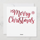 Carte de voeux de Noël Hamster (Dos)