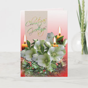 Carte de voeux de Noël - Hellebores